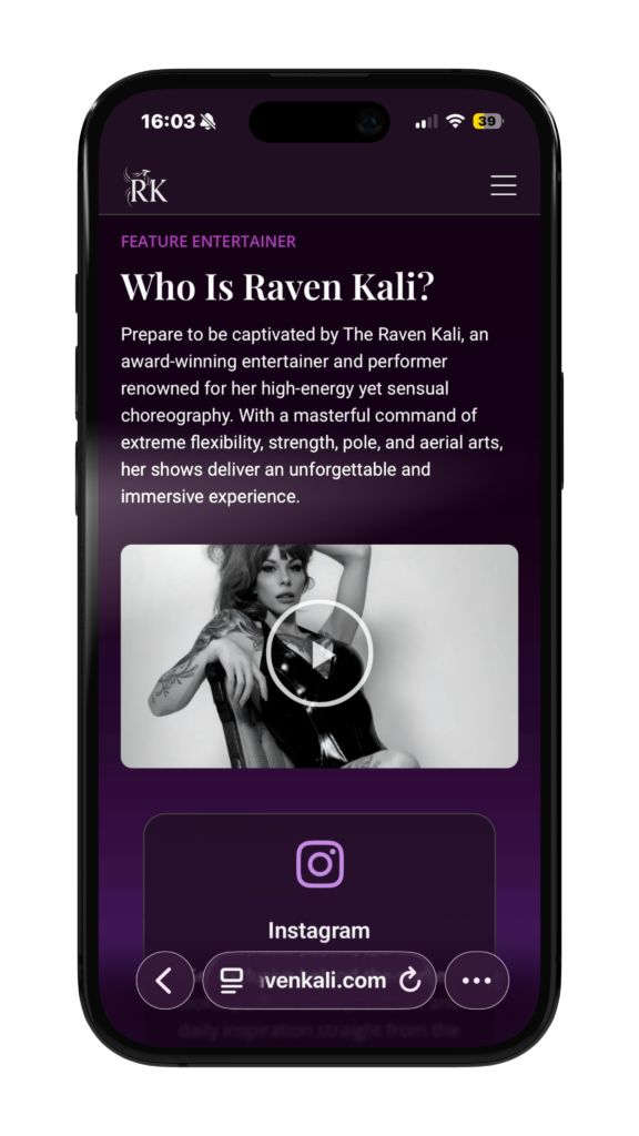 About Section Raven Kali